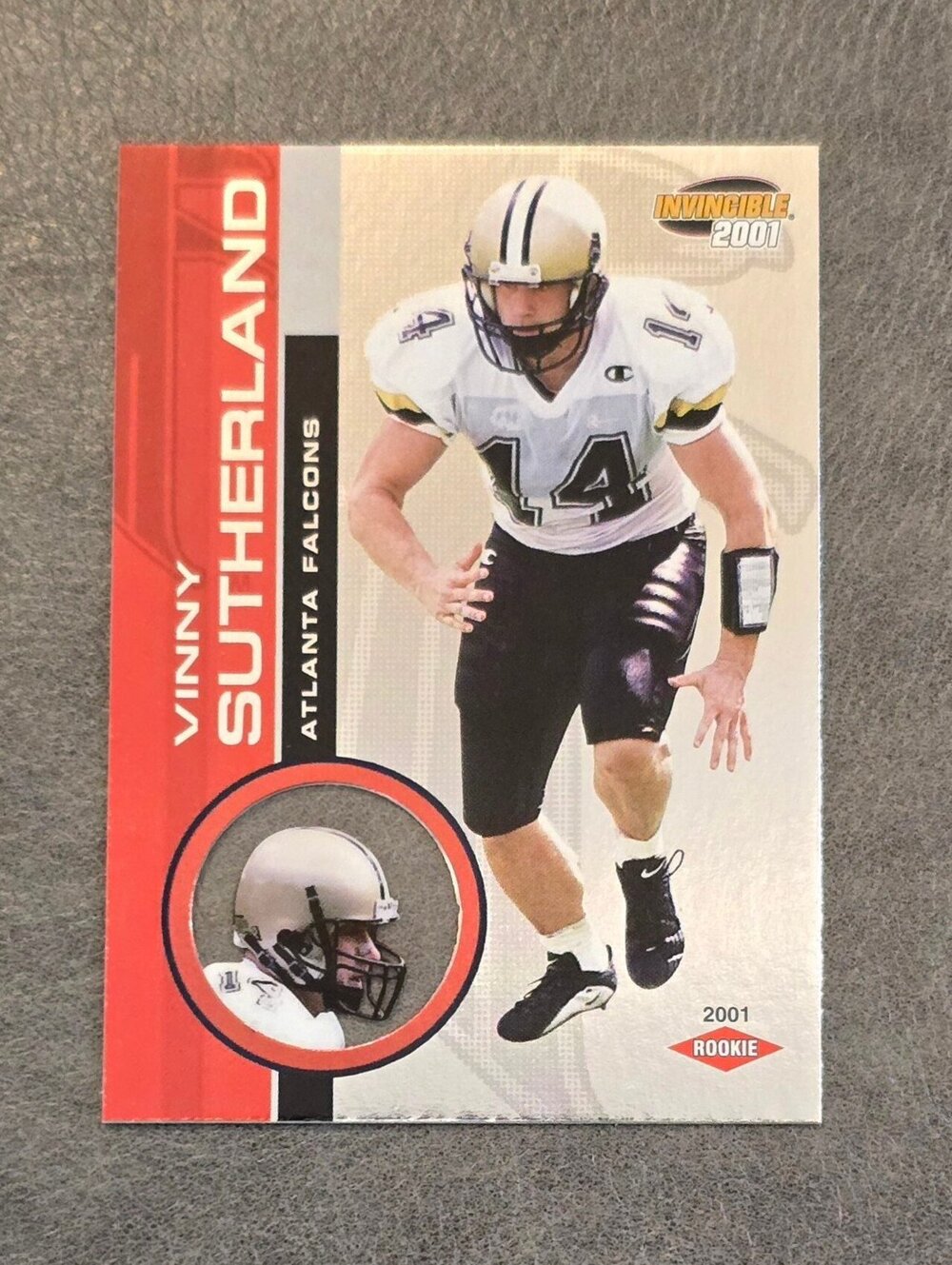2001 Pacific Invincible Retail #253 Vinny Sutherland Rookie Football Card